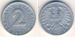 2 Grosh Allied-occupied Austria (1945-1955) / Republic of Austria (1955 - ) Aluminium 