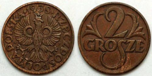 2 Grosh Segunda República Polaca (1918 - 1939) / Polonia Cobre 