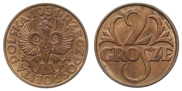 2 Grosh Segunda República Polaca (1918 - 1939) / Polonia Cobre 