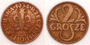 2 Grosh Poland / Second Polish Republic (1918 - 1939) Copper 