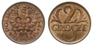 2 Grosh Pologne / Deuxième République de Pologne (1918 - 1939) Cuivre 