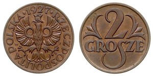 2 Grosh Pologne / Deuxième République de Pologne (1918 - 1939) Cuivre 