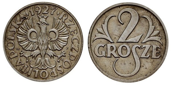 2 Grosh Pologne / Deuxième République de Pologne (1918 - 1939) Cuivre 