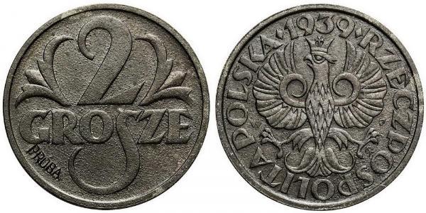 2 Grosh Zweite Polnische Republik (1918 - 1939) / Polen Kupfer 