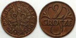 2 Grosh 波兰第二共和国 (1918 - 1939) / 波兰 銅 
