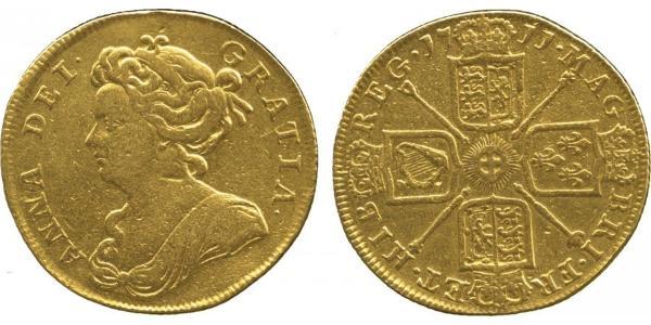 2 Guinea Kingdom of Great Britain (1707-1801) Gold Anne, Queen of Great Britain (1665-1714)