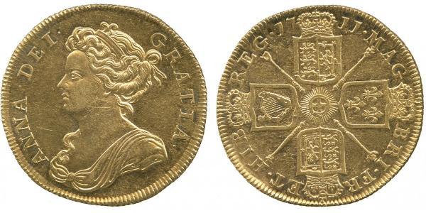 2 Guinea Kingdom of Great Britain (1707-1801) Gold Anne, Queen of Great Britain (1665-1714)