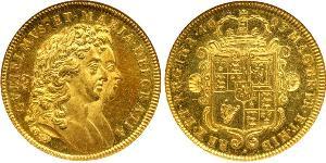 2 Guinea Reino de Inglaterra (927-1649,1660-1707) Oro Guillermo III (1650-1702)