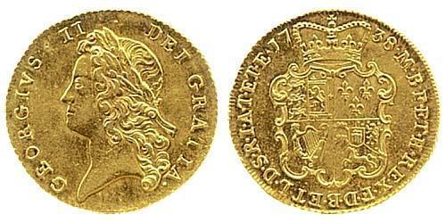 2 Guinea 大不列顛王國 (1707 - 1800) 金 乔治二世 (大不列颠) (1683 - 1760)