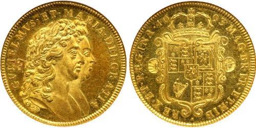 2 Guinea 英格兰王国 金 威廉三世 (奥兰治)
