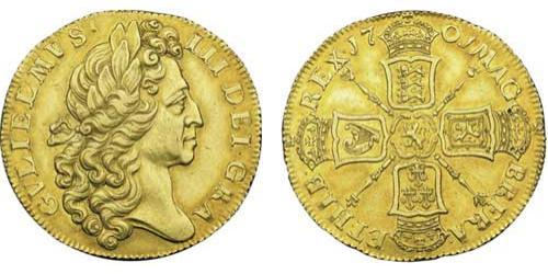 2 Guinea 英格兰王国 金 威廉三世 (奥兰治)