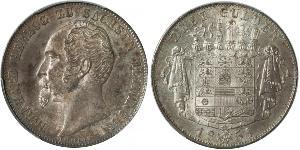 2 Gulden Duché de Saxe-Meiningen (1680 - 1918) Argent Bernard II de Saxe-Meiningen