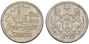 2 Gulden Gdansk (1920-1939) Argent 