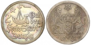 2 Gulden Gdansk (1920-1939) Argent 