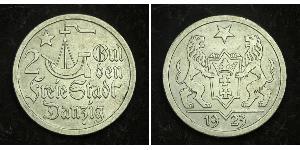 2 Gulden Gdansk (1920-1939) Argent 