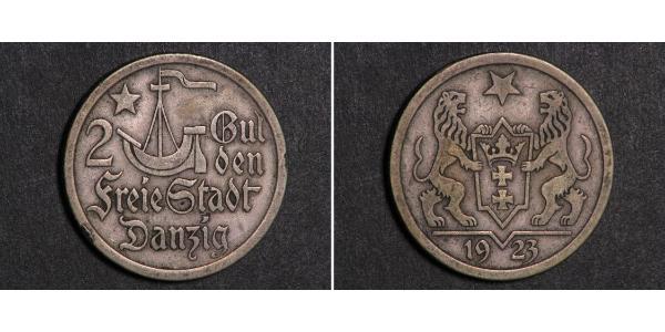 2 Gulden Gdansk (1920-1939) Argent 