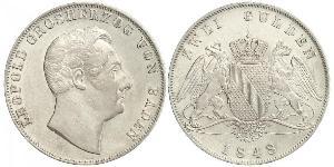 2 Gulden Grand-duché de Bade (1806-1918) Argent Léopold Ier de Bade(1790 – 1852)