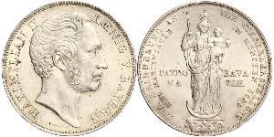 2 Gulden Royaume de Bavière (1806 - 1918) Argent Maximilien II de Bavière(1811 - 1864)