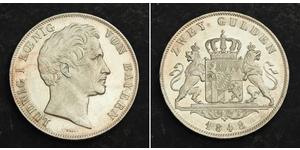 2 Gulden Royaume de Bavière (1806 - 1918) Argent Louis Ier de Bavière(1786 – 1868)
