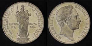 2 Gulden Royaume de Bavière (1806 - 1918) Argent Maximilien II de Bavière(1811 - 1864)