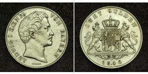 2 Gulden Royaume de Bavière (1806 - 1918) Argent Louis Ier de Bavière(1786 – 1868)