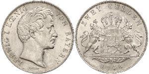 2 Gulden Royaume de Bavière (1806 - 1918) Argent Louis Ier de Bavière(1786 – 1868)