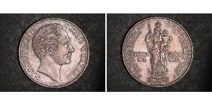 2 Gulden Royaume de Bavière (1806 - 1918) Argent Maximilien II de Bavière(1811 - 1864)