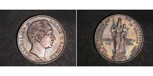 2 Gulden Royaume de Bavière (1806 - 1918) Argent Maximilien II de Bavière(1811 - 1864)