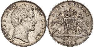2 Gulden Royaume de Bavière (1806 - 1918) Argent Louis Ier de Bavière(1786 – 1868)