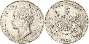 2 Gulden Royaume de Wurtemberg (1806-1918) Argent Guillaume Ier de Wurtemberg