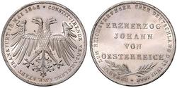 2 Gulden Ville libre de Francfort Argent 