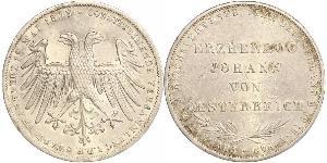 2 Gulden Ville libre de Francfort Argent 