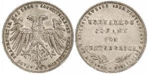 2 Gulden Ville libre de Francfort Argent 