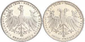 2 Gulden Ville libre de Francfort Argent 