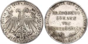 2 Gulden Ville libre de Francfort Argent 