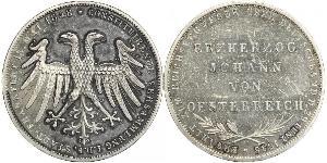 2 Gulden Ville libre de Francfort Argent 