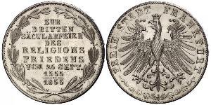 2 Gulden Ville libre de Francfort Argent 