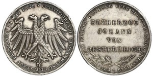 2 Gulden Ville libre de Francfort Argent 