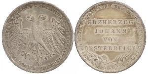 2 Gulden Ville libre de Francfort Argent 