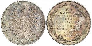 2 Gulden Ville libre de Francfort Argent 
