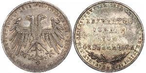 2 Gulden Città libera di Francoforte Argento 