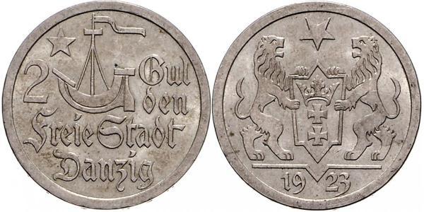 2 Gulden Gdansk (1920-1939) Argento 