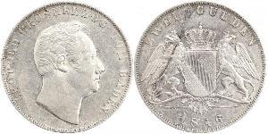 2 Gulden Grand Duchy of Baden (1806-1918) Argento Leopoldo di Baden(1790 – 1852)