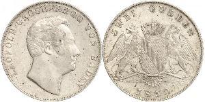 2 Gulden Grand Duchy of Baden (1806-1918) Argento Leopoldo di Baden(1790 – 1852)