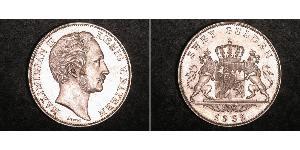 2 Gulden Regno di Baviera (1806 - 1918) Argento Massimiliano II di Baviera(1811 - 1864)