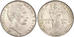 2 Gulden Regno di Baviera (1806 - 1918) Argento Massimiliano II di Baviera(1811 - 1864)