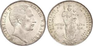 2 Gulden Regno di Baviera (1806 - 1918) Argento Massimiliano II di Baviera(1811 - 1864)