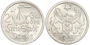 2 Gulden Gdansk (1920-1939) Plata 