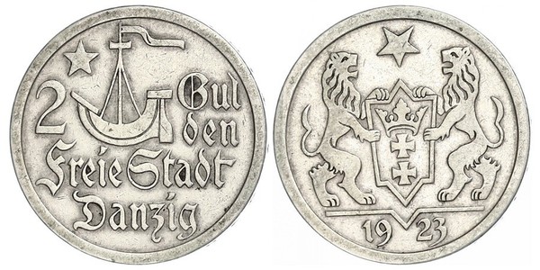 2 Gulden Gdansk (1920-1939) Plata 