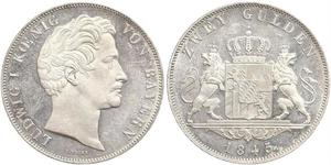 2 Gulden Reino de Baviera (1806 - 1918) Plata Luis I de Baviera(1786 – 1868)